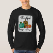 Thankful Grateful Blessed Leopard Pumpkin Fall Tha T-Shirt (Vorderseite)