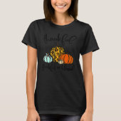 Thankful Grateful Blessed Leopard Pumpkins Thanksg T-Shirt (Vorderseite)