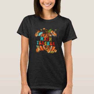 Thankful Grateful Blessed Math Teacher Pumpkin Aut T-Shirt