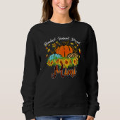 Thankful Grateful Blessed Mimi Pumpkin Leopard Pla Sweatshirt (Vorderseite)