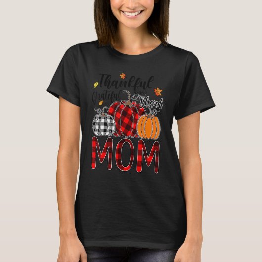 Thankful Grateful Blessed Mom Pumpkin Truck Thanks T-Shirt (Vorderseite)