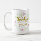 Thankful Grateful Blessed Mug – Positive Inspirati Kaffeetasse (Links)