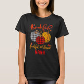 Thankful Grateful Blessed Nana Autumn Fall Pumpkin T-Shirt (Vorderseite)