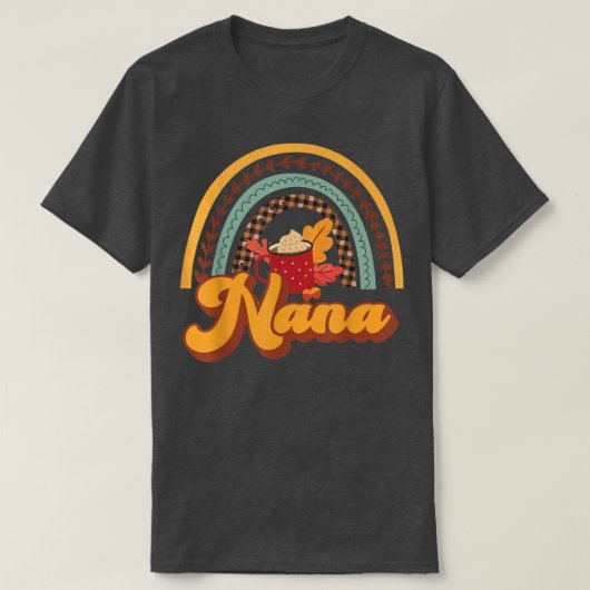 Thankful Grateful Blessed Nana Fall Autumn Hallowe T-Shirt (Design vorne)