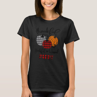 Thankful Grateful Blessed Pappy Autumn Fall Pumpki T-Shirt