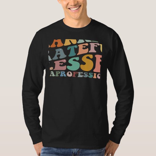 Thankful Grateful Blessed Paraprofessional Fall Th T-Shirt (Vorderseite)
