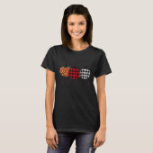 Thankful Grateful Blessed Plaid Leopard Pumpkin Th T-Shirt (Vorne ganz)