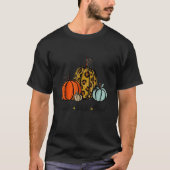 Thankful Grateful Blessed Pumpkin Thanksgiving Day T-Shirt (Vorderseite)