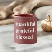 Thankful Grateful Blessed Tasse