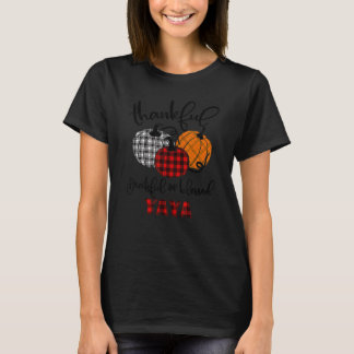 Thankful Grateful Blessed Yaya Autumn Fall Pumpkin T-Shirt