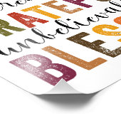Thankful Grateful Meured Thanksgiving Fotodruck (Ecke)