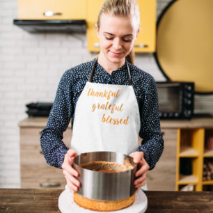 Thankful Grateful Meured Thanksgiving Schürze