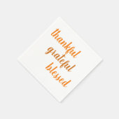 Thankful Grateful Meured Thanksgiving Serviette (Ecke)