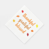 Thankful Grateful Meured Thanksgiving Serviette (Ecke)