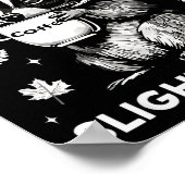 Thankful Grateful Slightly Feral Funny Raccoon Aut Poster (Ecke)