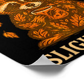 Thankful Grateful Slightly Feral Funny Raccoon Aut Poster (Ecke)