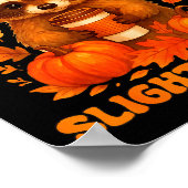 Thankful Grateful Slightly Feral Funny Raccoon Tha Poster (Ecke)