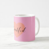 Thankful Heart Mug – Minimal Double Heart Design | Kaffeetasse (VorderseiteRechts)