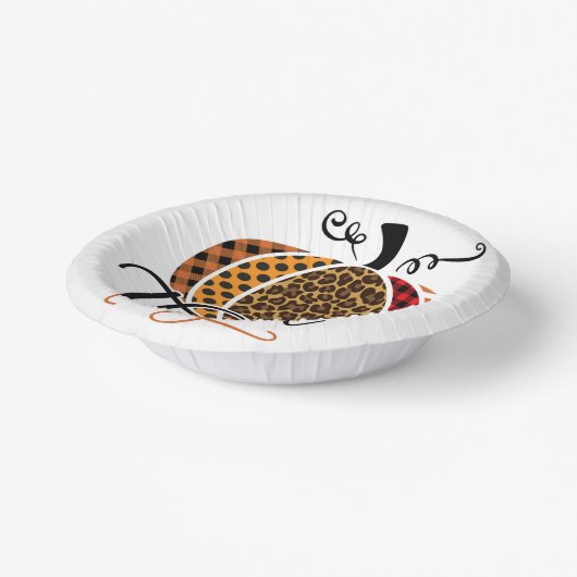 Thankful Patchwork Pumpkin Pappteller (Gewinkelt)