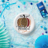 Thankful Patchwork Pumpkin Pappteller (Party)