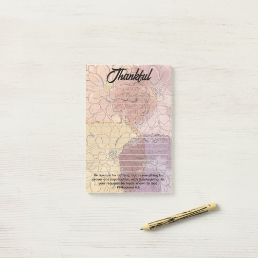 Thankful Post Its Post-it Klebezettel (Auf Schreibtisch)