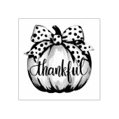 Thankful Pumpkin with Polka Dot Bow  Gummistempel (Prägung)