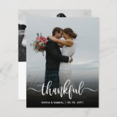 Thankful script Wedding Foto Vielen Dank (Vorne/Hinten)