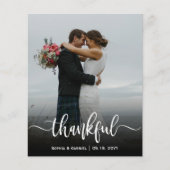 Thankful script Wedding Foto Vielen Dank (Vorderseite)