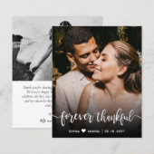 Thankful script Wedding Foto Vielen Dank (Vorne/Hinten)