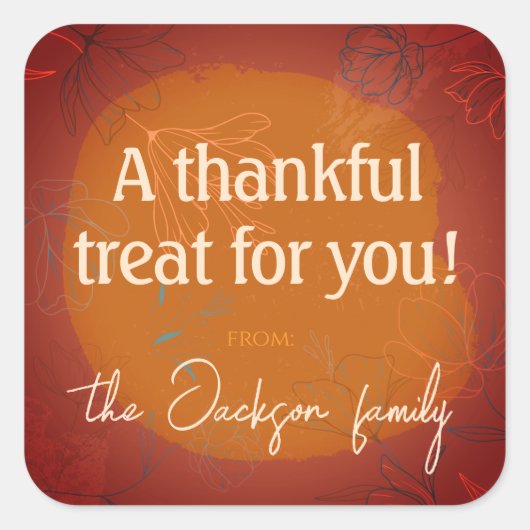 Thankful Treat Sticker -Autumn Warmth (Vorderseite)
