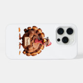Thankful Turkey Design – Funny Holiday Art iPhone Hülle (Rückseite (Horizontal))