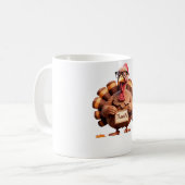 Thankful Turkey Design – Funny Holiday Art Kaffeetasse (Vorderseite Links)