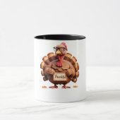 Thankful Turkey Design – Funny Holiday Art Tasse (Zentrum)