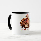 Thankful Turkey Design – Funny Holiday Art Tasse (Vorderseite Links)