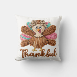 Thankful Turkey Design – Latch Hook Yarn Crochet S Kissen