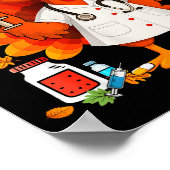 Thankful Turkey Funny Scrub Nurse Fall Thanksgivin Poster (Ecke)