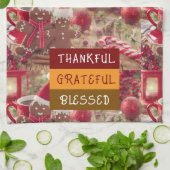 "Thankful & Twinkling: Personalized Holiday Cheer Geschirrtuch (Gefaltet)