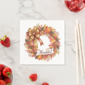 Thankful Wreath Serviette (Beispiel)