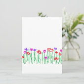 Thanking Card Flowers Dankeskarte (Stehend Vorderseite)