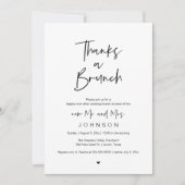 Thanks a Brunch, Post modern wedding celebration Einladung (Vorderseite)