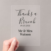Thanks a brunch post wedding name date simple  acryleinladungen (Insitu (Handheld))