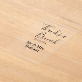 Thanks a brunch post wedding name date simple  acryleinladungen (Ablage )
