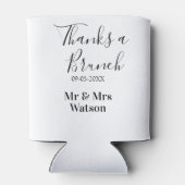 Thanks a brunch post wedding name date simple  dosenkühler (Rückseite)