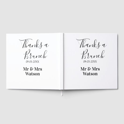 Thanks a brunch post wedding name date simple  gästebuch (Voll)