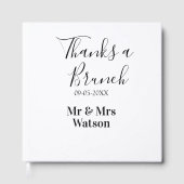 Thanks a brunch post wedding name date simple  gästebuch (Vorderseite)