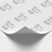 Thanks a brunch post wedding name date simple  geschenkpapier (Ecke)