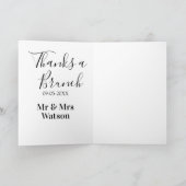 Thanks a brunch post wedding name date simple  karte (Innenseite)