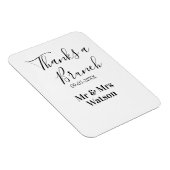 Thanks a brunch post wedding name date simple  magnet (Rechte Seite)