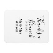 Thanks a brunch post wedding name date simple  magnet (Horizontal)