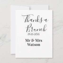 Thanks a brunch post wedding name date simple  mitteilungskarte